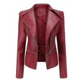 thumbnail image 1 of Women's Leather Casual Zipper Detachable Hem Available In 5 Colors, 1 of 4