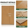 thumbnail image 3 of 40 Pcs Kraft Paper Envelopes with String Tie Closure Project Pockets Document Organizer, 4.53 x 6.7 Inches (Brown), 3 of 7