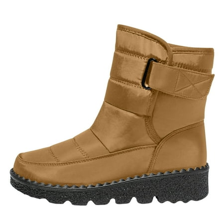 GHSOHS Cowboy Boots for Women Riding Boots Ankle Boots Shoes Leather Boots for Women Shoes Flat Boots Comfort Soft Soled Snow Boots Warmth Winter Velvet Snow Boots Western Cowgirl Boots Size 39