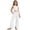White, variant on Girls Wide Leg Casual Pants Elastic Drawstring Waist Split Hem Solid Color Trousers Big Girls Daily Vacation Loose Fit Pocket Long Pants(White,14-15 Years)