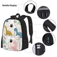 thumbnail image 3 of Pofeuu Cute Dinosaurs Print Backpack Travel Backpacks With Lunch Bag Pencil Bag Set 3 pcs Set Cartoon Backpack, 3 of 7