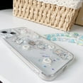 thumbnail image 4 of Phone Case for iPhone 11,Cute 3D Bear Glitter Bling Clear Design for iPhone 11 Case with Phone Charm/Chain Women Girl Shockproof Camera Protect-6.1'', 4 of 12