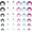 Colorful, variant on Jstyle 30/36 pcs 16G-6G Septum Pincher Tapers Septum Rings Acrylic Stainless Steel Internally Threaded Spike Horseshoe Barbells Septum Pincher Nose Ear Cartilage Septum Stretching Kit for Women Men