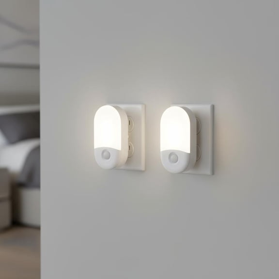 LOHASLED Set of 2 Cool White 5000K Dimmable Night Light 2-Level