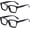 A 02 Black Frame+black Frame, variant on Classic Clear Lens Glasses for Women Men Thick Square Frame Eyewear Non Prescription Eyeglasses 2 Pack