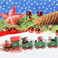 thumbnail image 6 of Gustave Christmas Wooden Train Decor Set Christmas Train Toy for Christmas Party Gift Xmas Festival Ornament Home Decor "Green", 6 of 8