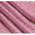 thumbnail image 3 of Soimoi Pink Cotton Poplin Fabric Leaves,Star & Cute Animals Kids Printed Craft Fabric by the Yard 56 Inch Wide, 3 of 7