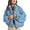 Blue, variant on Womens Checkered Sherpa Coats Cropped Cropped Long Sleeve Plaid Fleece Coats Casual Zip up Gingham Outwear with Pockets