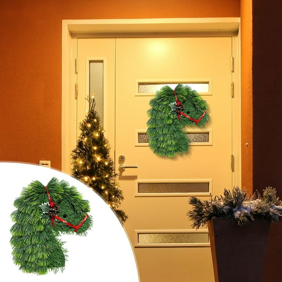 Wzzjkit Door Wreath, Horse Head Garland Home Holiday Horse Head Decoration Garland Door Wall Decoration, Wreaths for Front Door