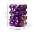 thumbnail image 3 of Staron 24Pcs Purple Christmas Ornaments, Christmas Tree Balls Ornaments for Xmas Christmas Tree 30mm/1.18" Mini Shatterproof Christmas Ornaments Hanging Ball for Holiday, 3 of 3