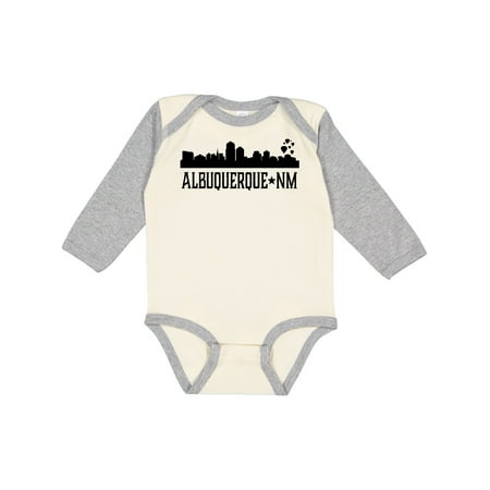 

Inktastic Albuquerque New Mexico City Skyline Silhouette Gift Baby Boy or Baby Girl Long Sleeve Bodysuit