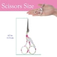 thumbnail image 4 of Stork Bird Rounded Safety Tip Embroidery Craft Stainless Steel Crane Scissors - White - 3 Pairs, 4 of 7