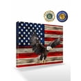 thumbnail image 2 of American Flag Wall Art for Living Room, Canvas Picture Wall Decor for Bathroom Bedroom, Eagle Blue Red USA Flag Retro Painting Artwork for Office Kitchen Hallway Dining Room Home Decorations 24"x32", 2 of 8