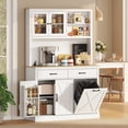 thumbnail image 2 of HOMCOM 69" Pantry Cabinet, Kitchen Cabinet with Charging Station, White, 2 of 10