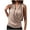 Tank Tops for Women Plus Size-Beige, variant on Homenesgenics Tank Tops for Women Plus Size Fashion Women's Casual Sleeveless Solid Ladies V-Neck Fold Blouse Black L