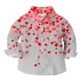 thumbnail image 4 of Kid Cute Heart Shirts Long Sleeve Tshirts Children Blouses Girls Fashion Loose Tunic Tee Outfit Valentines Day,07_Pink, 4 of 4
