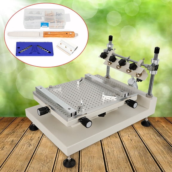 Miumaeov 3040 Solder Paste Printer High Precision Manual Screen Stencil Press Printing Machine with X Y Axis Adjustment Knob Solder Paste Stencil Printer for SMT/PCB Solder Paste Printing Industry