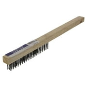 Gam BW00319 3 x 19 Row Carbon Steel Long Bent Handle Wire Brush 14 Lx1-3/4 W in.
