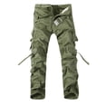 thumbnail image 1 of toraway Cargo Pants for Men Relaxed Fit Male Cargo Pants Solid Color Multi Pocket Tether Stretch Solid Color Snow Pants 29, 1 of 3