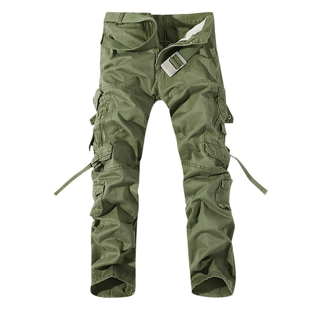 toraway Cargo Pants for Men Relaxed Fit Male Cargo Pants Solid Color Multi Pocket Tether Stretch Solid Color Snow Pants 29
