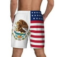thumbnail image 2 of Mens America Mexican Flag 2 in 1 Quick Dry Swim Trunks with Compression Liner Beach Shorts, 2 of 6
