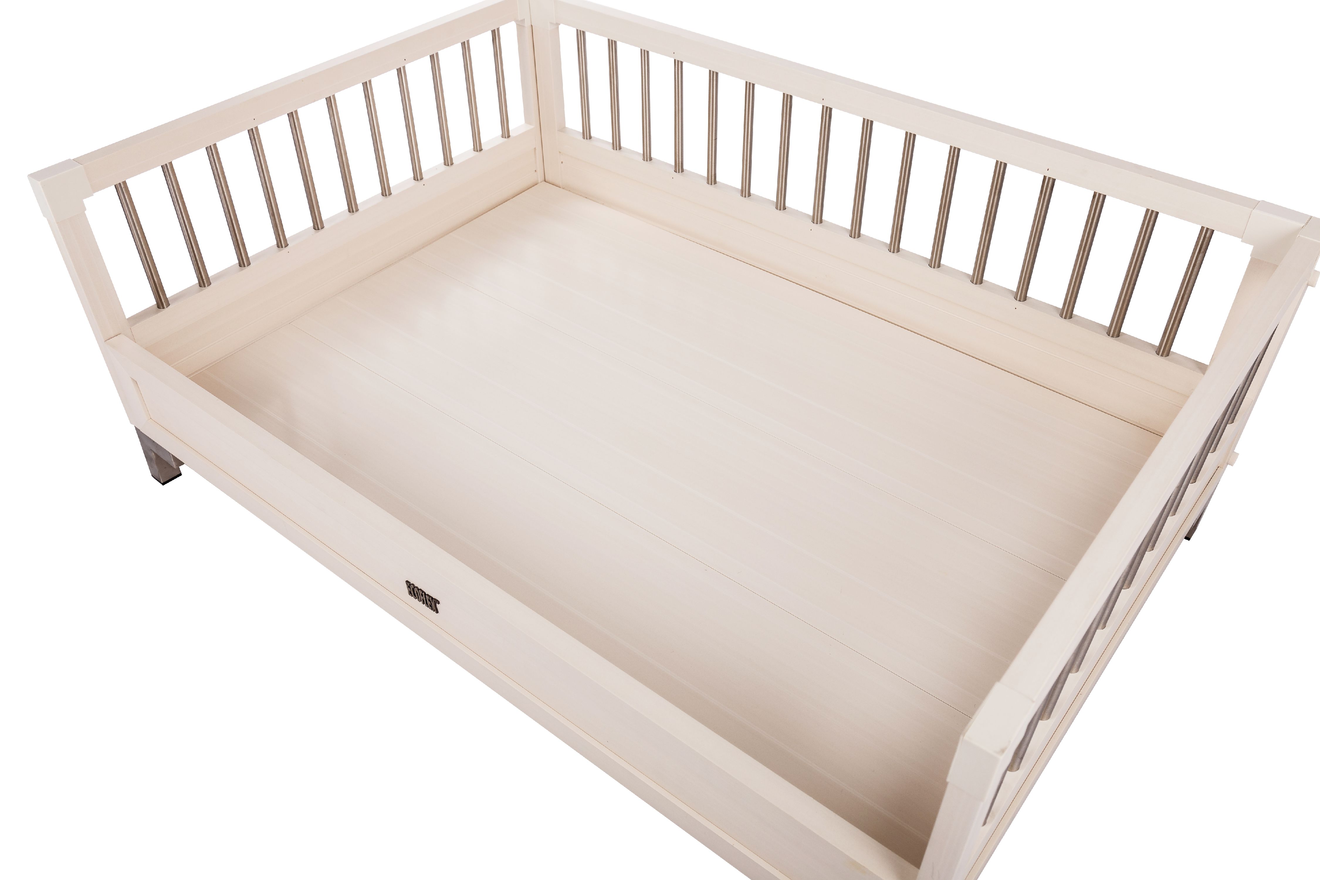 ECOFLEX Raised Dog Bed with Memory Foam Cushion, Antique White, Extra Large