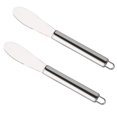 thumbnail image 5 of 2 piezas de crema de acero inoxidable espátula mantequilla spatula spatula pastel de piñera gadget de cocina para pastel de pastel (plata), 5 of 5