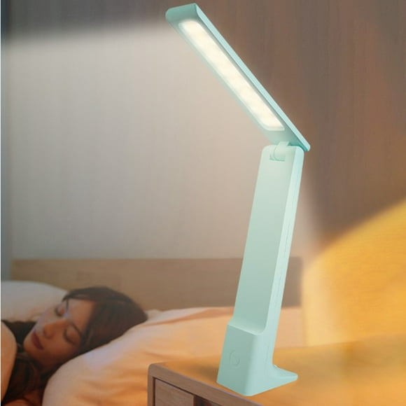 Nouvelle Lampe de Bureau à DEL à Prise Pliable Lampe de Lecture Réglage de la Température de Couleur à 3 Niveaux Gradation Continue