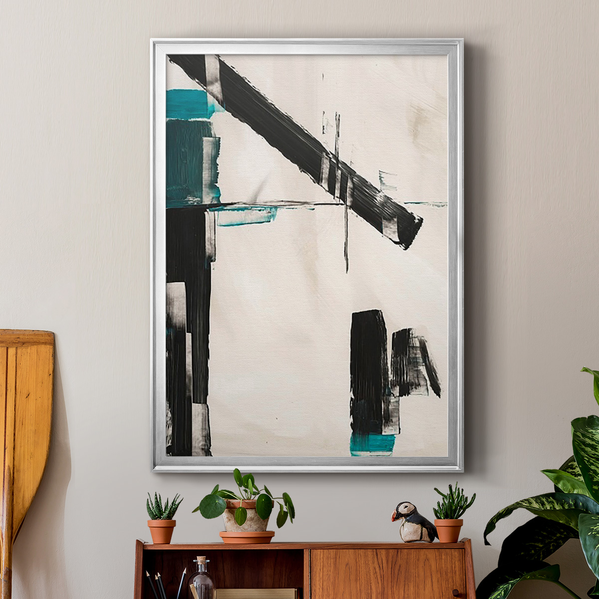 Geometry Notes III Premium Framed Print, in Gold, Black, or Silver - Ready to Hang