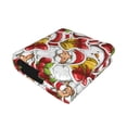 thumbnail image 2 of KLL Santa Claus bells Snowman Print Fleece Throw Blanket, Horizontal Fleece Bedding Cute Soft Blankets Comfy Fleece Flannel Plush Home Decor for Couch & Bed -40"x30", 2 of 9