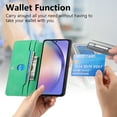 thumbnail image 4 of ELEHOLD Case for Samsung Galaxy A54 5G, Magnetic Detachable Flip Business Leather Wallet Case with Kickstand & Card Slot,Green, 4 of 9