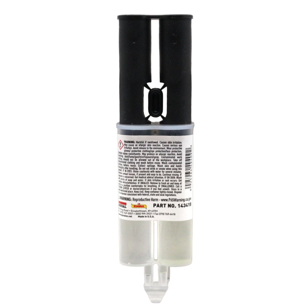 Dynatex 4 Minute Epoxy Adhesive 1 oz Twin Syringe - Rapid Cure, Clear Rigid Bond, Bonds Metal Ceramic Glass Concrete Wood, Pre-Measured (10-Pack)