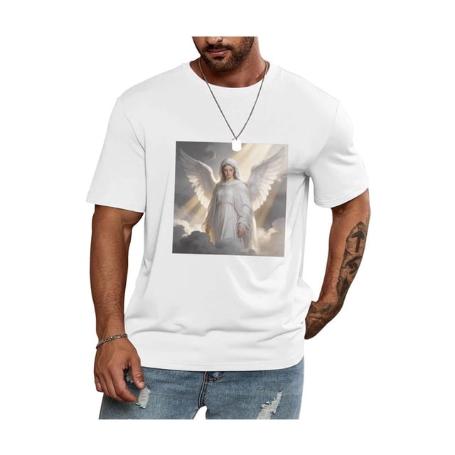 Uilita 2026 Camisetas de Hombre - Camisetas de Manga Corta con Cuello Redondo for Mujer Hombre, Mezcla de algodón de 180 g, Liso Oro Laminado