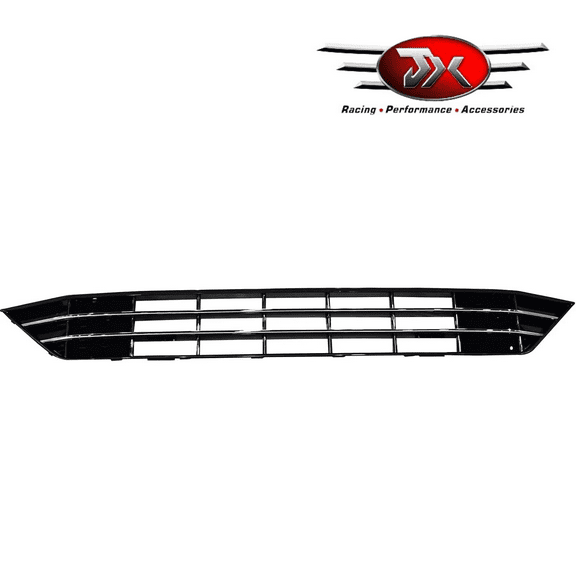 Front Bumper Lower Grille W/O Sensor Hole Black with Chrome Trim Compatible with Volkswagen Passat R-Line 2016-2019 561853671FFOD