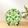 thumbnail image 6 of Salouo Avocado And Tropical Palm Leaves Pattern Bone China Decorative Plate,Holiday Decor Decorative Ceramic Plates with Stand Elegant Home DéCor for Hallway/Living Room/Bedroom-10in, 6 of 6