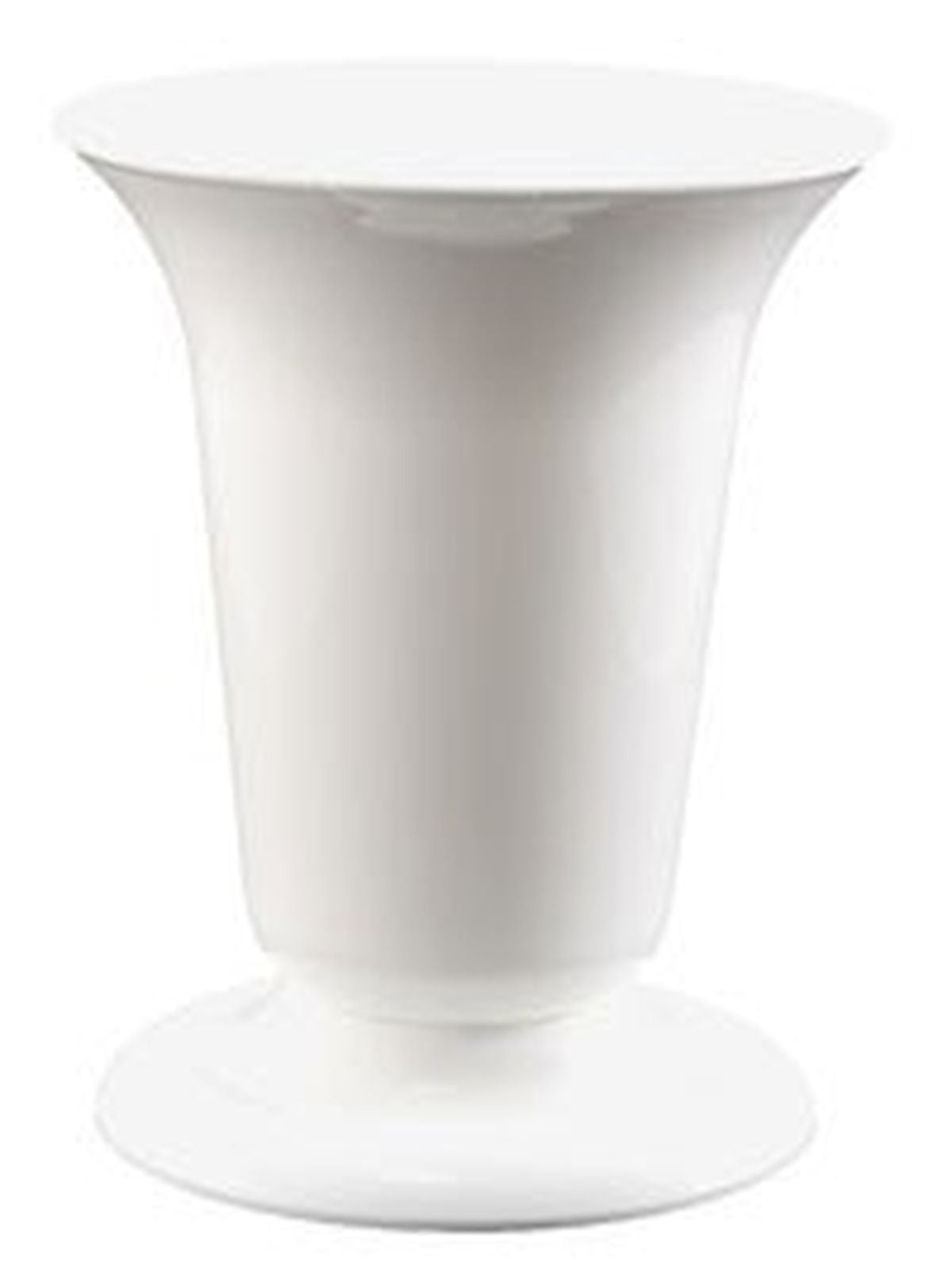 White Plastic Trumpet Urn Vase