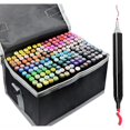 thumbnail image 1 of 168-pack Highlighter Pens with Case - Colored Pens Double-Sided Pens, 1 of 5