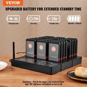 Restaurant Pager System, Wireless 400m Long Range Lineup Waiting Queue Signal, Guest Customer Calling Beepers with Vibration & Flashing, 24 Buzzers for Food Truck, Church, Nursery, Hospital