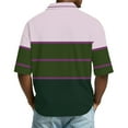 thumbnail image 3 of Men's Waffle Henley Polo Shirt Short Sleeve Collared Oversized Casual Button Up Golf Shirt Wine 4XL, 3 of 5