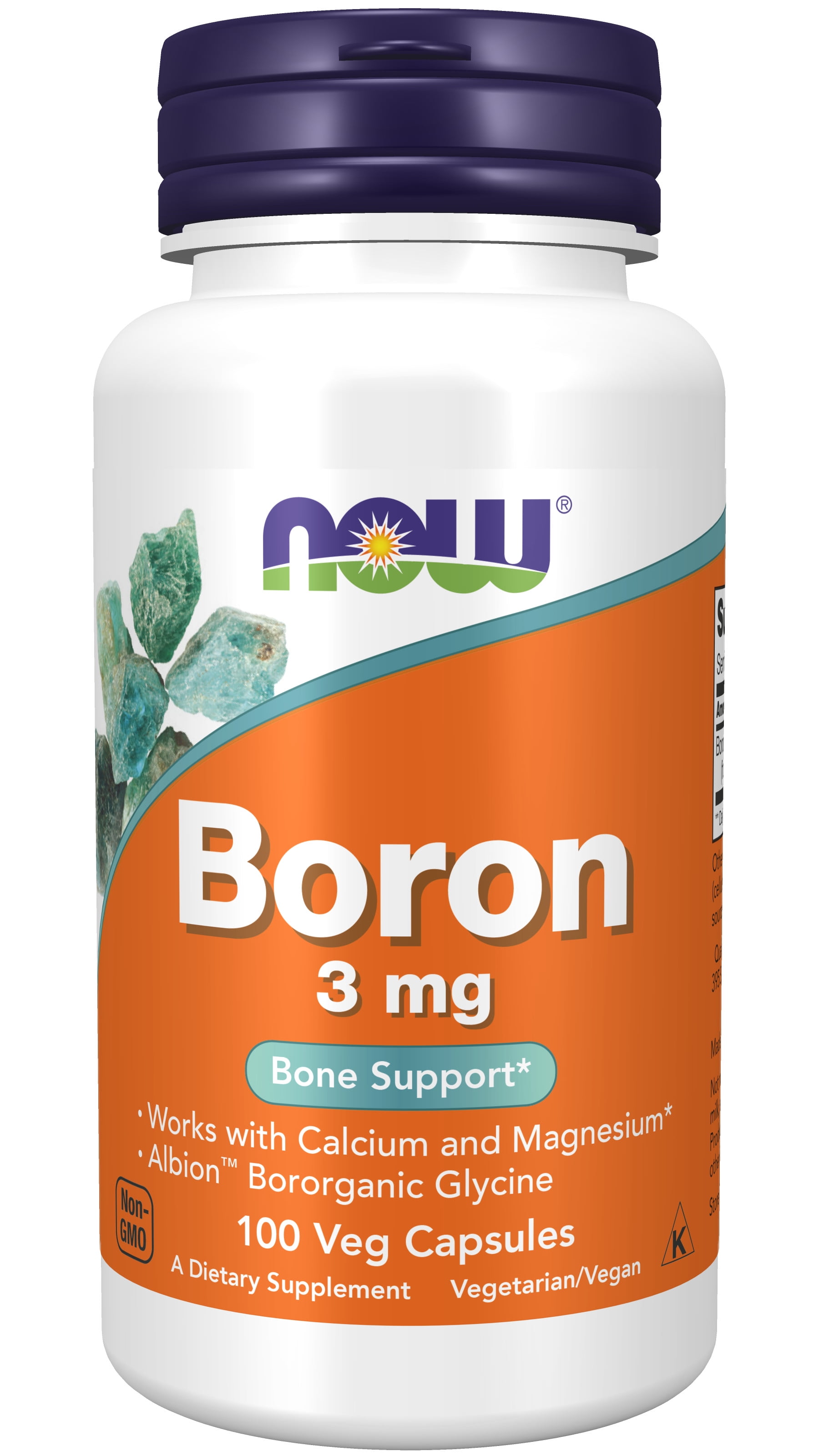 NOW Supplements, Boron 3 mg Glycine), Structural Support