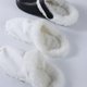 thumbnail image 4 of Xiao Hua Pantuflas forradas con plantillas cálidas de felpa, 2 pares, desmontables y lavables, forro de zapato con agujeros peludos adecuado para botas y pantuflas, color blanco, 4 of 5