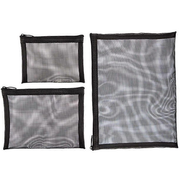 3pcs Mesh Makeup Bags Portable Makeup Pouch Travel Makeup Bag Mesh Skincare Bag