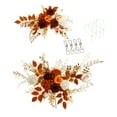thumbnail image 2 of Tarjeta de Bienvenida Advancent 2x Flores para Bodas y Fiestas Naranja, 2 of 6