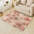 thumbnail image 2 of Floral Rugs for Living Room - 4x5 Rug - Floral Rug - Japanese Blush Flower Area Rug - Botanical Peach Blossom Rugs - Girls Spring Carpet, 2 of 7