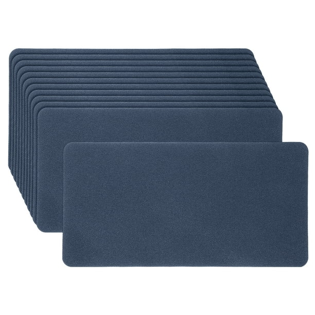 Uxcell 12 Pcs Parches de Planchar de Denim para Ropa Parches de Denim Azul Marino