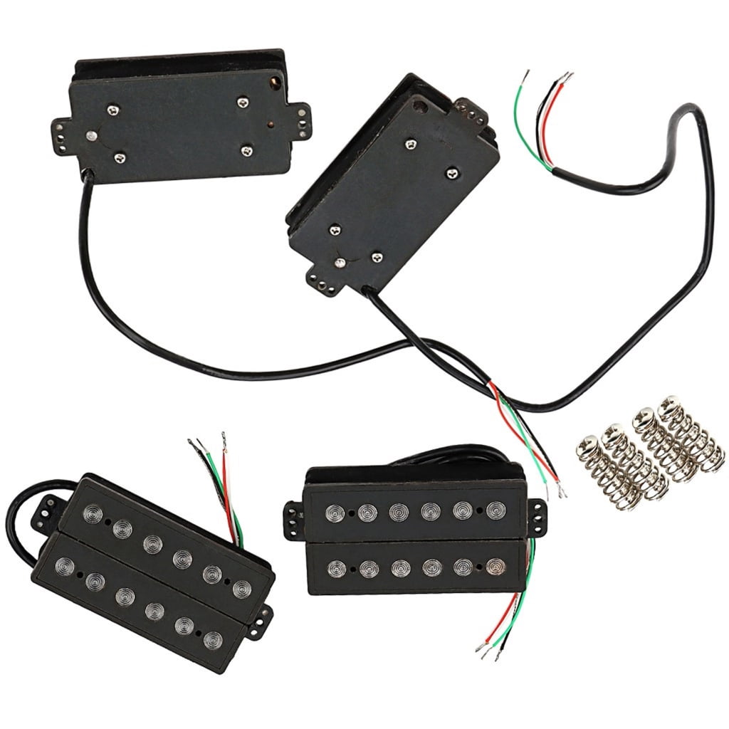 BQBQERT Electric Guitar for Guitar Part Double Coil Pickups Replacement Double Coil Pickups Neck Bridge Replacements Accessory