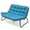 Blue, variant on Pellebant Rattan Outdoor Loveseat Sofa for Balcony, Backyard, Deck with Beige Cushion