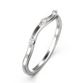 thumbnail image 2 of 0.12ct Marquise Diamond Moissanite 18K White Gold Over Silver Wedding Band, 2 of 4