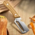 thumbnail image 6 of Vegetable Peelers,2-In-1 Multi-Functional Vegetable Peeler With Handle And Bottle Openers,Non-Slip Ergonomic Handles Stainless Steel Blade Kitchen Tool,Veggie Peeler,Kitchen Gadgets,Wood Handle, 6 of 8