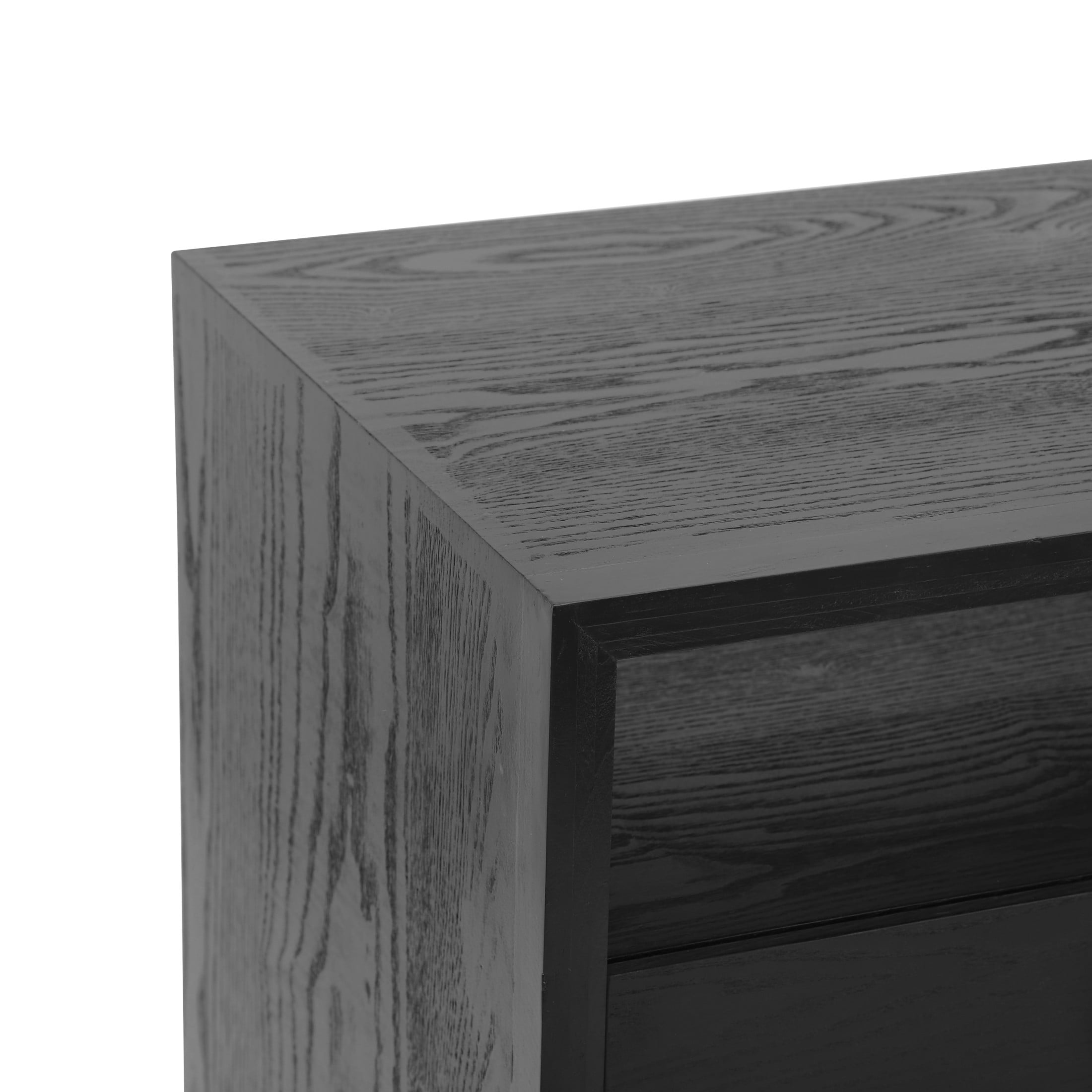 Christopher Knight Home Modern Bedroom Set, Wood King Platform Bed with 2 Nightstands, Natural+Black